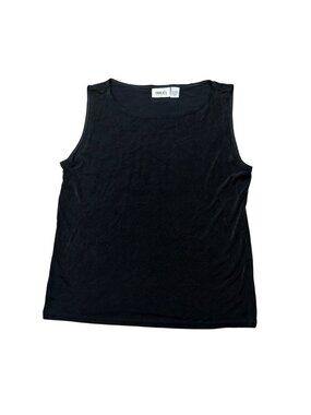 Chicos Travelers Black Sleeveless Tank Top Size XL Acetate/Spandex